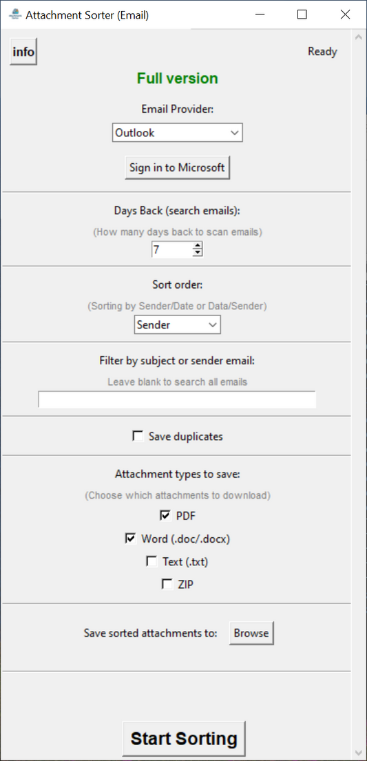 Attachment Sorter - 12 Months