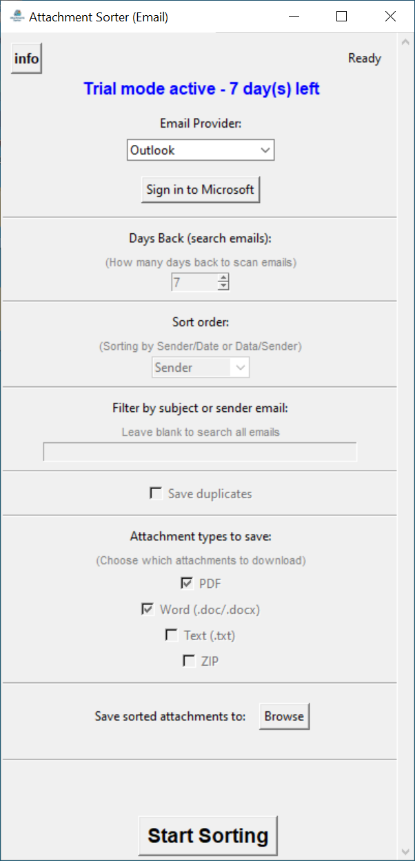 Attachment Sorter - FREE