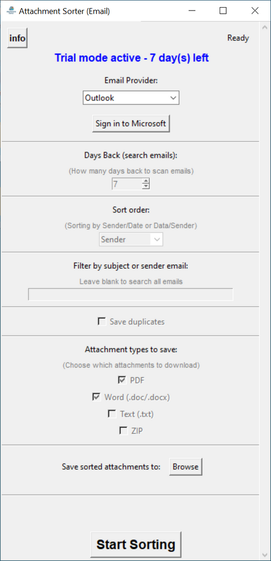 Attachment Sorter - FREE