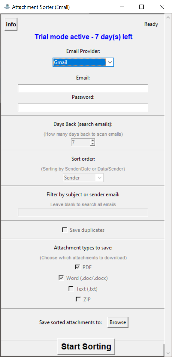 Attachment Sorter - FREE
